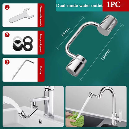 Adjustable Faucet Extender with Dual Spray Options for Easy Use