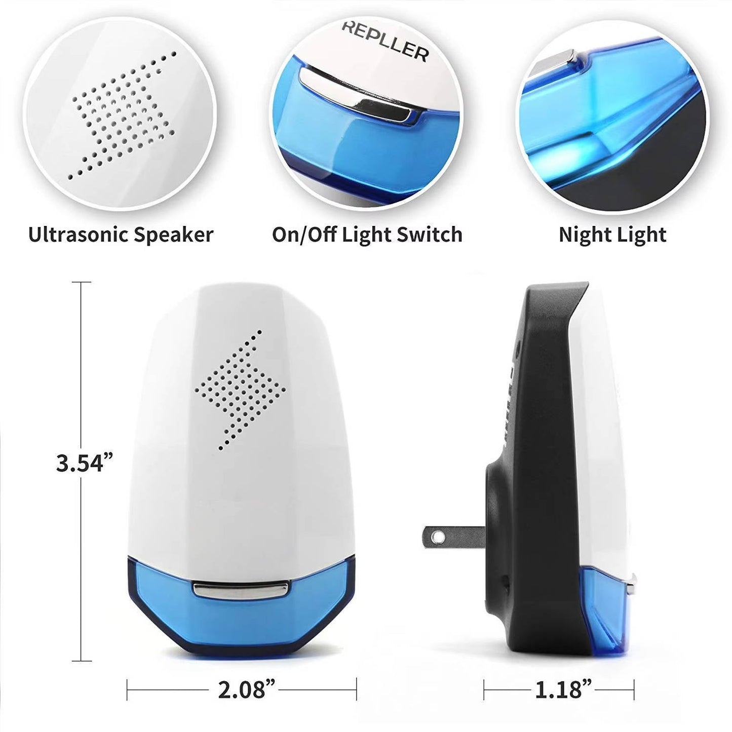 Eco-Friendly Ultrasonic Pest Control Device – 2 Pack