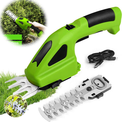 Cordless Rechargeable Garden Trimmer with Versatile Blades