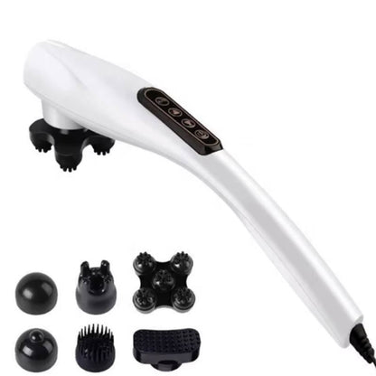 Ergonomic Electric Body Massager with 6 Versatile Heads