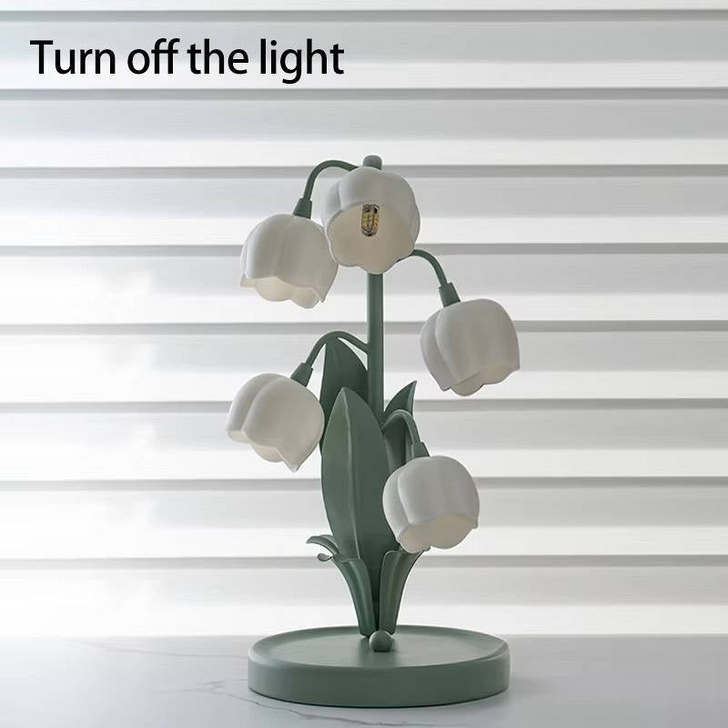 Charming Floral LED Desk Lamp with USB and 3 Light Settings