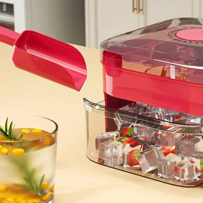 Effortless 50-Cube Ice Maker with Double Layer Design