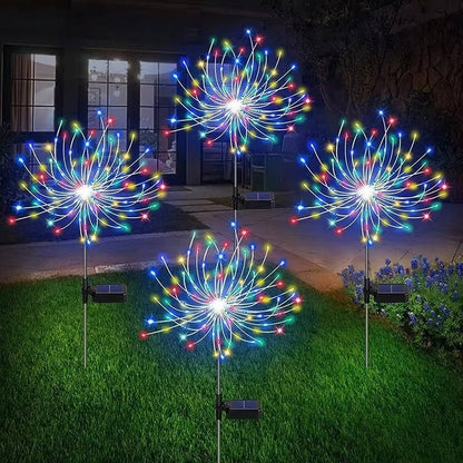 Solar-Powered Dazzle Lights with Adjustable Copper Wiring