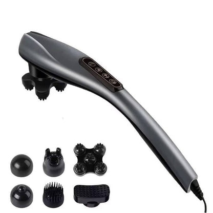 Ergonomic Electric Body Massager with 6 Versatile Heads