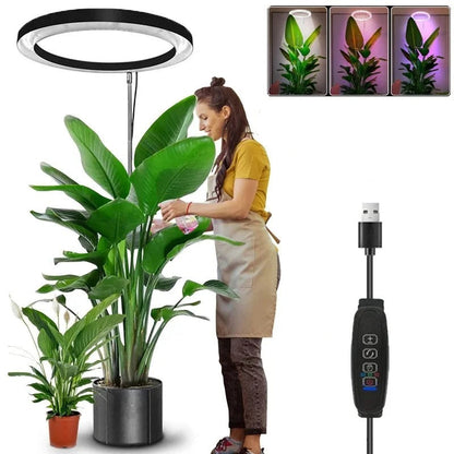 Versatile LED Plant Light with Adjustable Stand and Timer