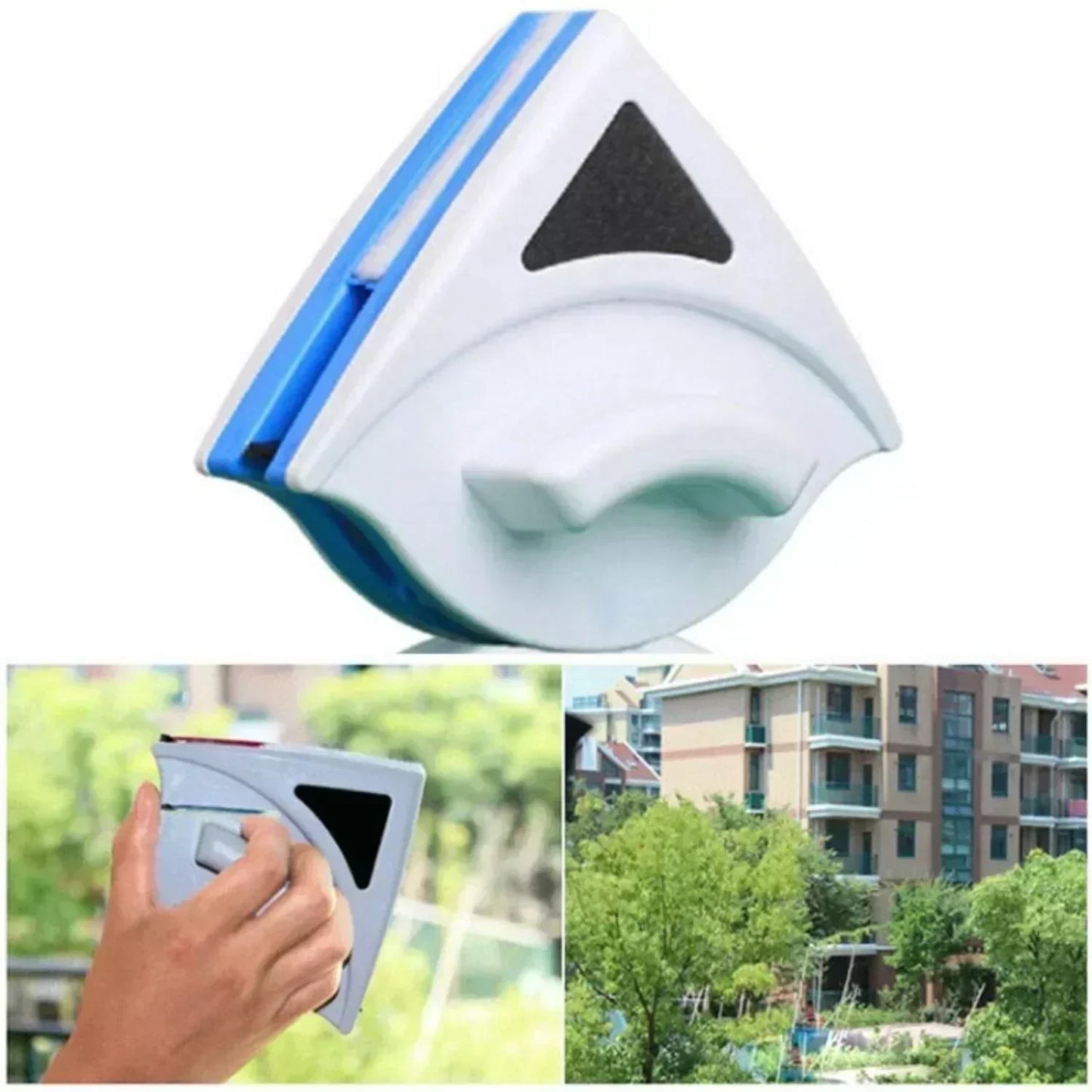 Revolutionary Dual-Sided Glass Cleaner with Magnetic Grip