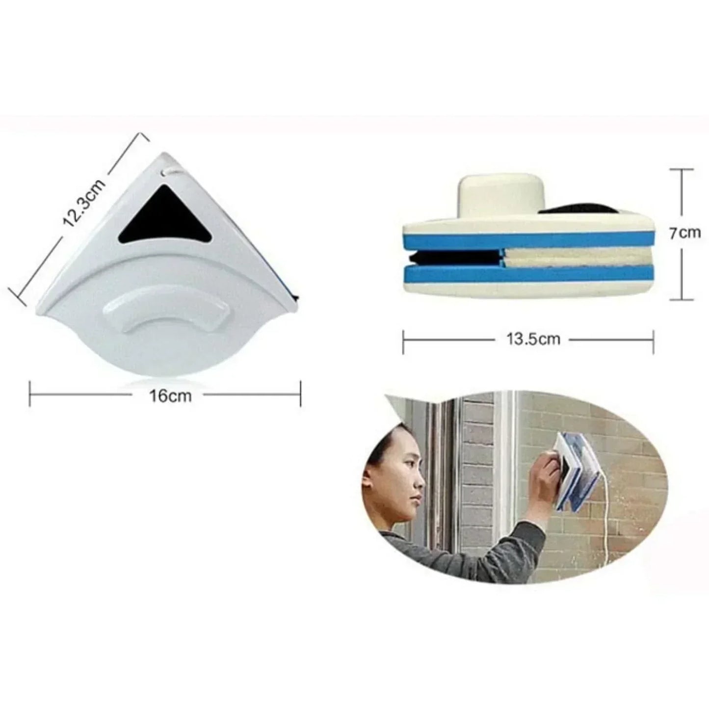 Revolutionary Dual-Sided Glass Cleaner with Magnetic Grip