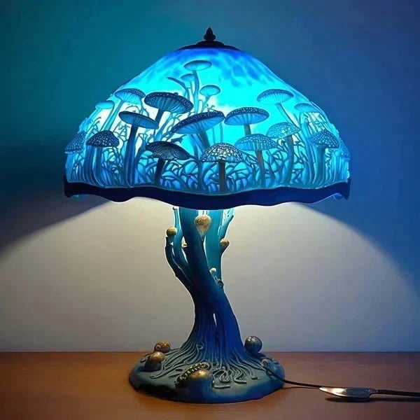 Elegant Colored Glass Table Lamp for Cozy Evening Ambiance