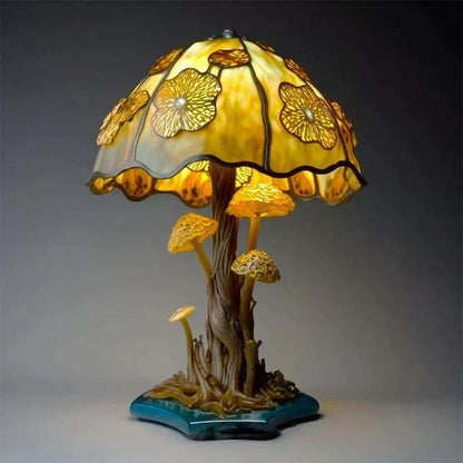 Elegant Colored Glass Table Lamp for Cozy Evening Ambiance