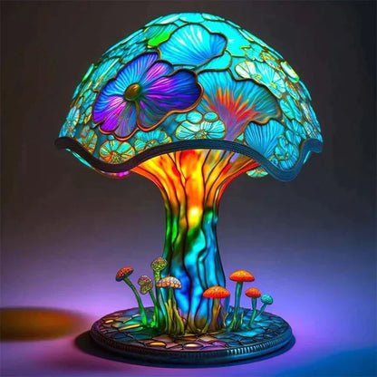 Elegant Colored Glass Table Lamp for Cozy Evening Ambiance