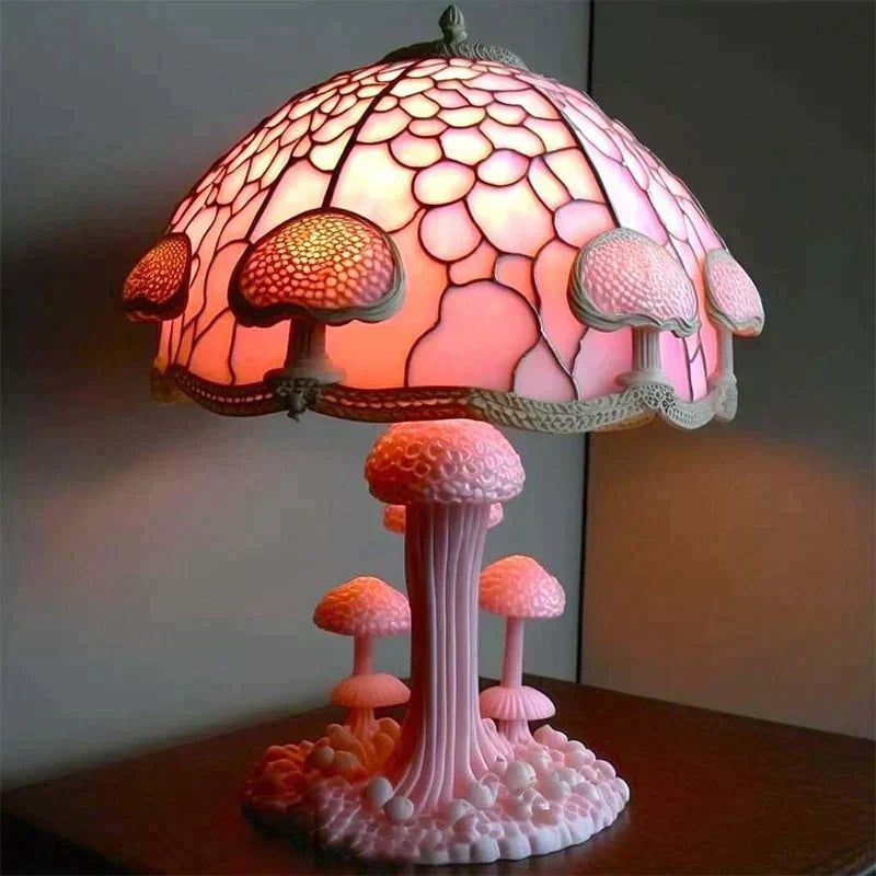 Elegant Colored Glass Table Lamp for Cozy Evening Ambiance