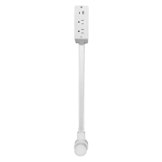 Compact Retractable Power Hub with Dual USB and AC Outlets