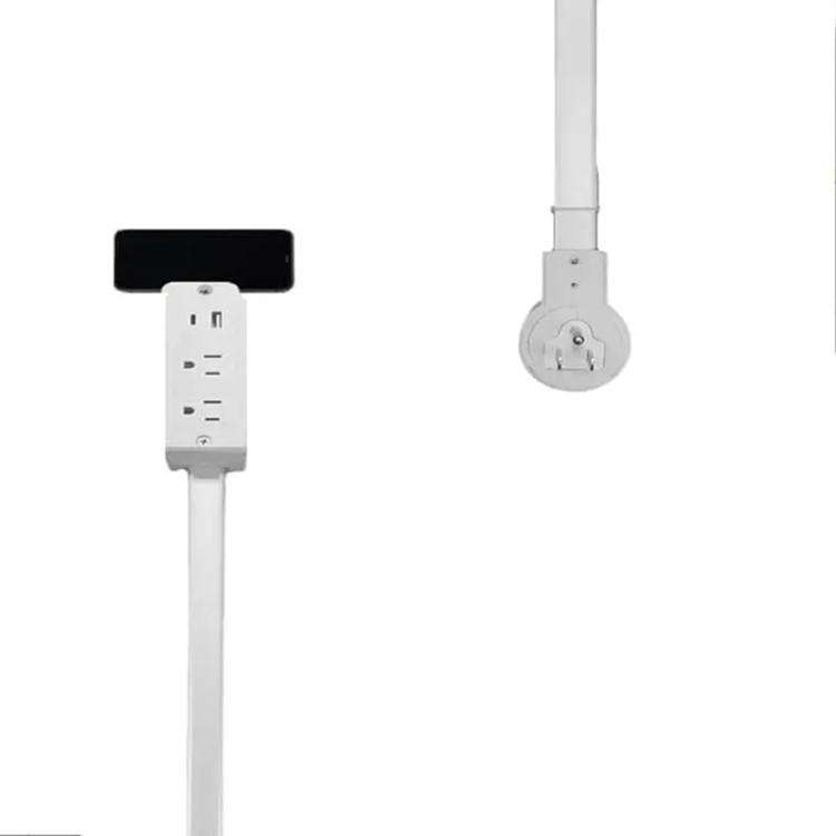 Compact Retractable Power Hub with Dual USB and AC Outlets