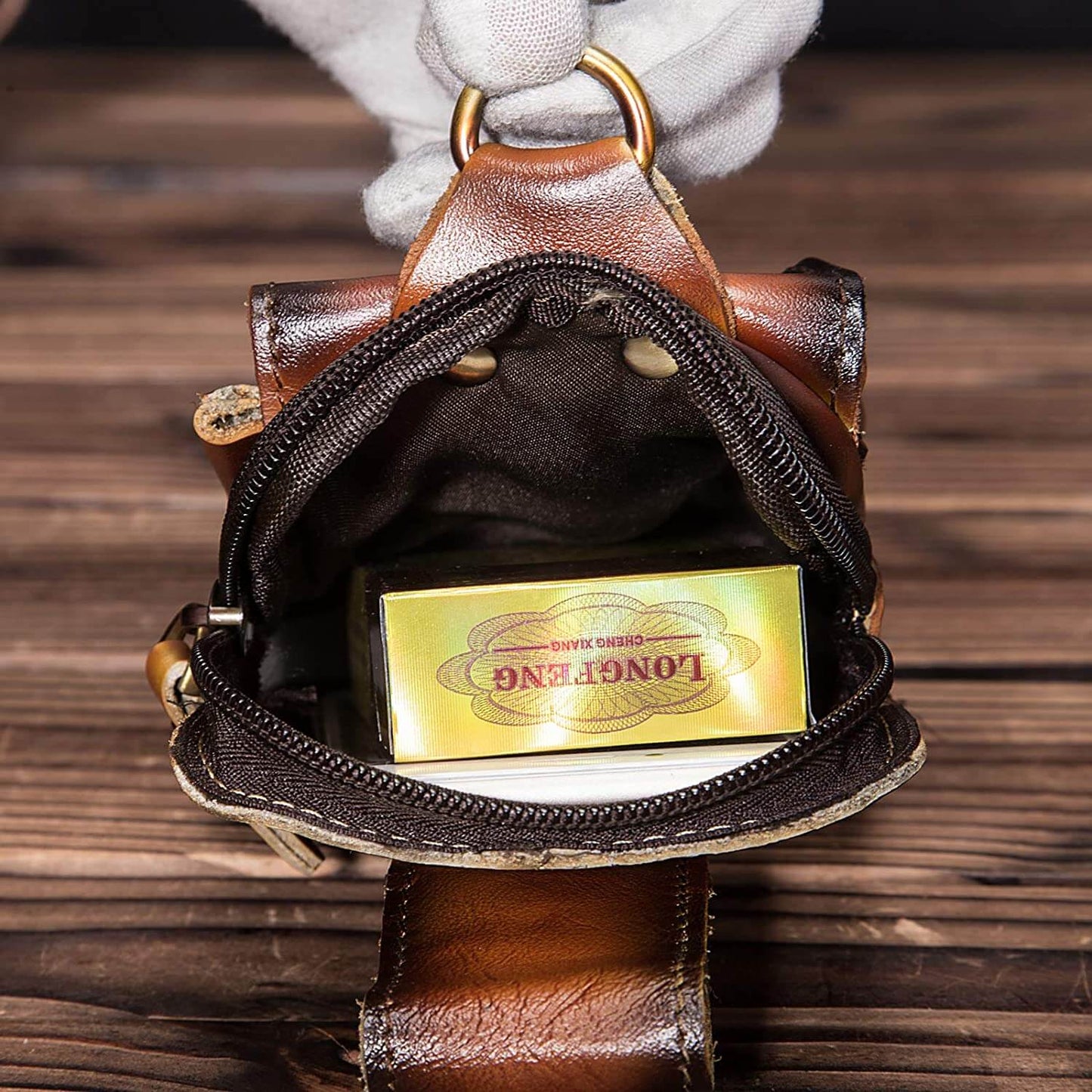 Genuine Leather Waist Pack with Secure Phone Pocket