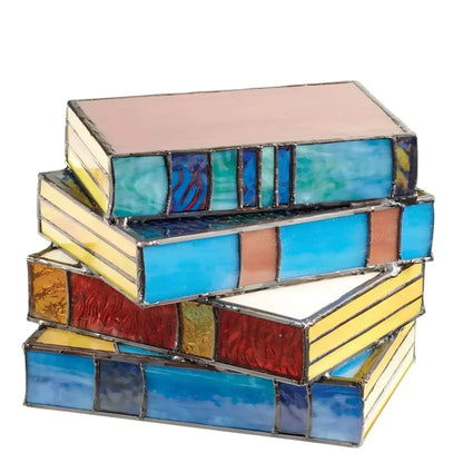 Literary Glow Table Lamp with Handcrafted Glass Design