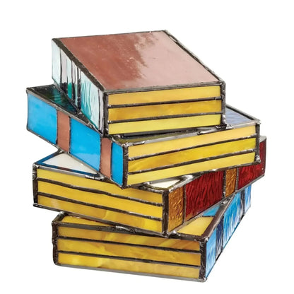 Literary Glow Table Lamp with Handcrafted Glass Design