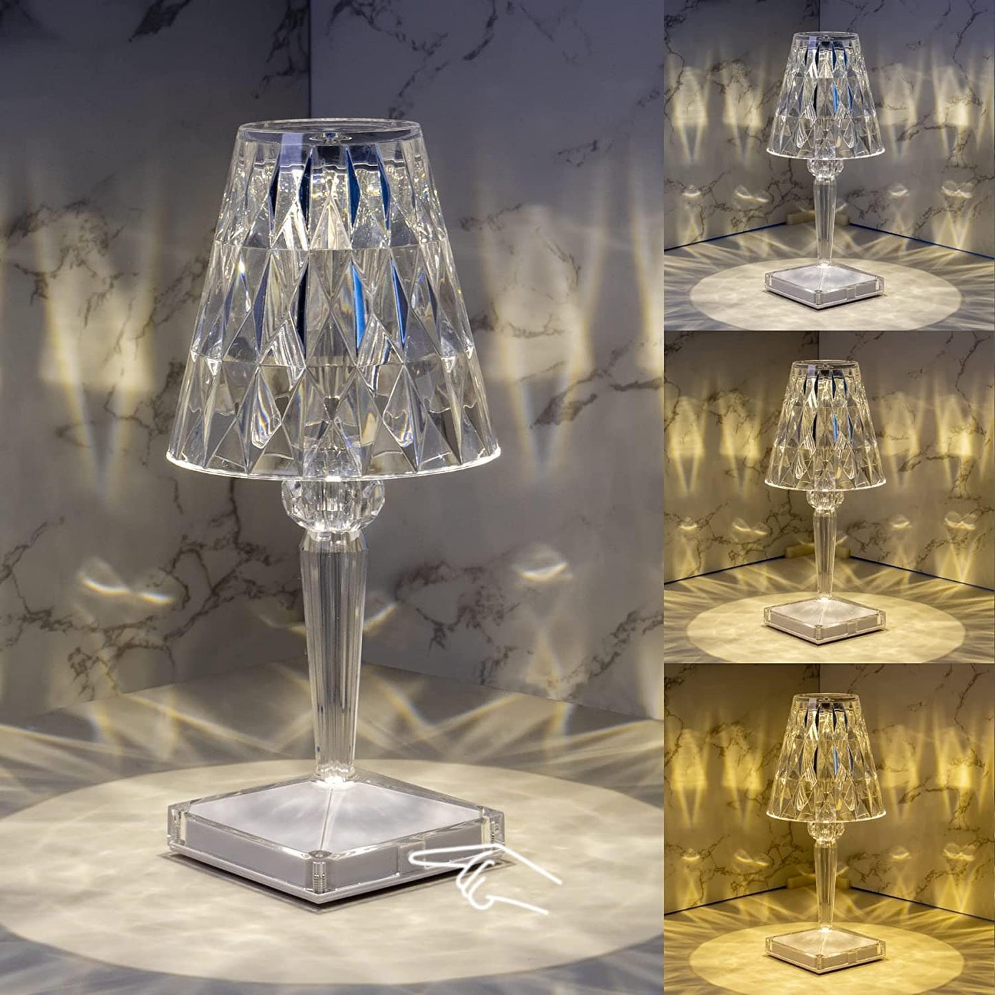 Radiant Gem Table Lamp with Chic Crystal Finish