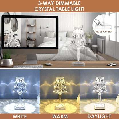Radiant Gem Table Lamp with Chic Crystal Finish