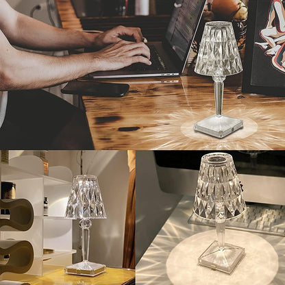 Radiant Gem Table Lamp with Chic Crystal Finish