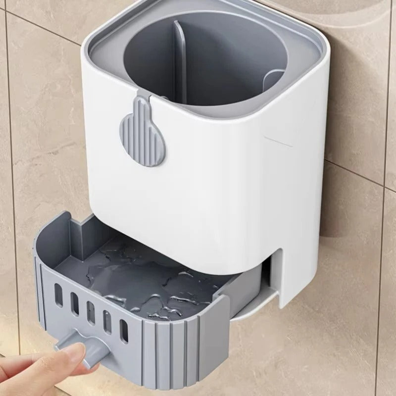 Wall-Mounted SmartClean Toilet Brush with Sleek Holder