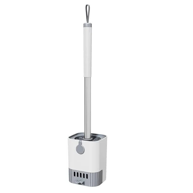 Wall-Mounted SmartClean Toilet Brush with Sleek Holder