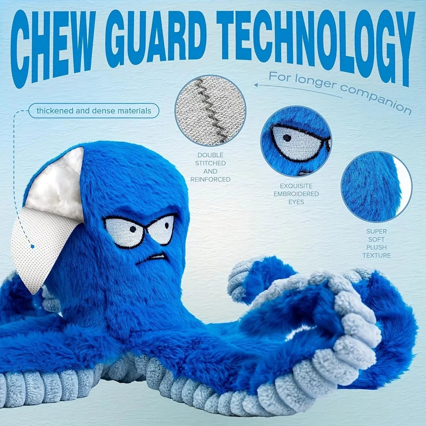 Playful Plush Octopus Toy for Dogs