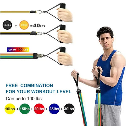 Ultimate Portable Resistance Band Fitness Kit with Accessories