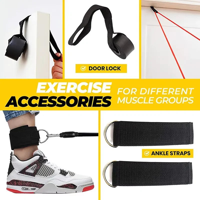 Ultimate Portable Resistance Band Fitness Kit with Accessories