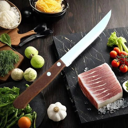 Elegant Steak Knives with Premium Wooden Handles