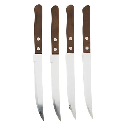Elegant Steak Knives with Premium Wooden Handles