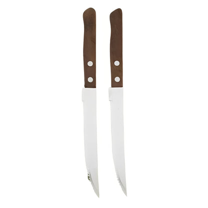 Elegant Steak Knives with Premium Wooden Handles
