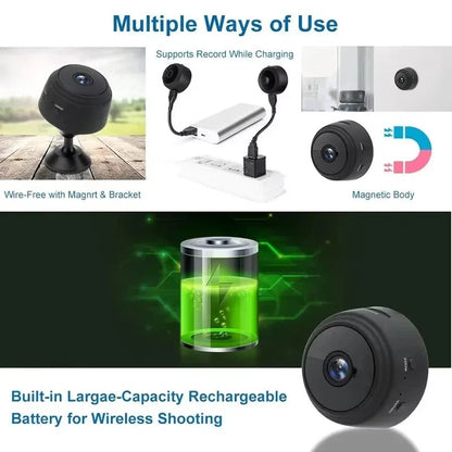 Compact 1080p HD Surveillance Camera with Audio and Night Vision