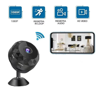 Compact 1080p HD Surveillance Camera with Audio and Night Vision