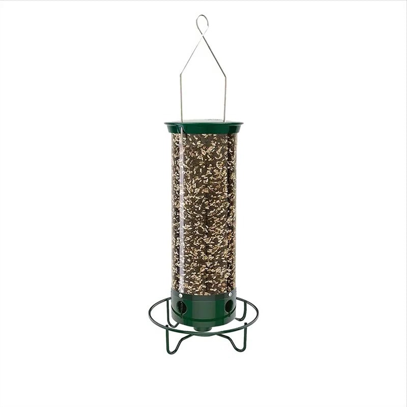 Sturdy Glass-Mounted Bird Feeder with Rotating Perch Feature