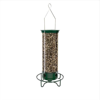 Sturdy Glass-Mounted Bird Feeder with Rotating Perch Feature
