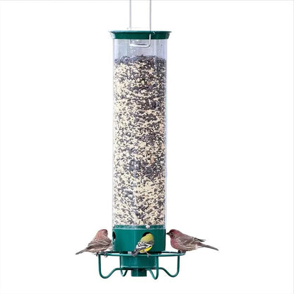 Sturdy Glass-Mounted Bird Feeder with Rotating Perch Feature