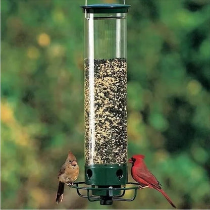 Sturdy Glass-Mounted Bird Feeder with Rotating Perch Feature