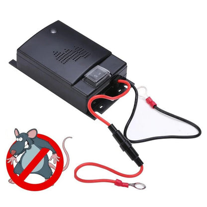 Compact Ultrasonic Rodent Defense System for Vehicles