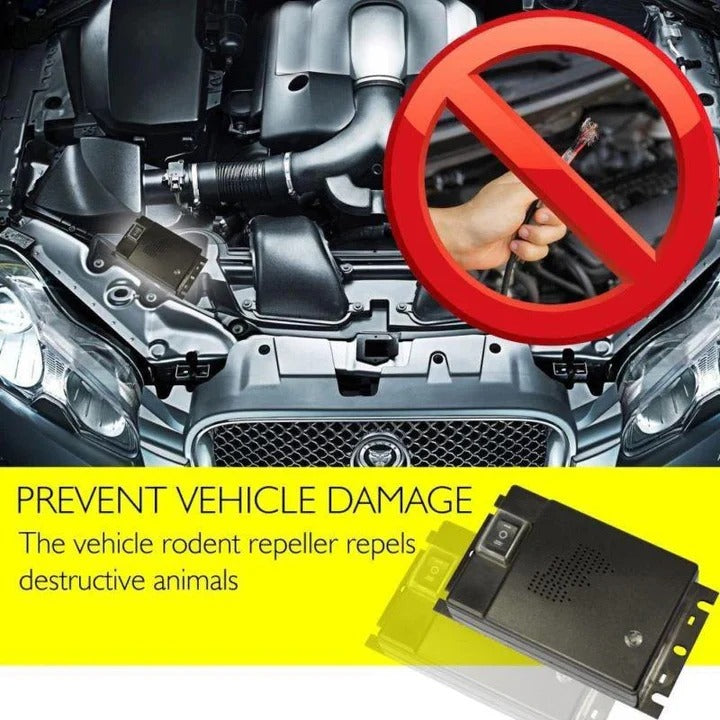 Compact Ultrasonic Rodent Defense System for Vehicles