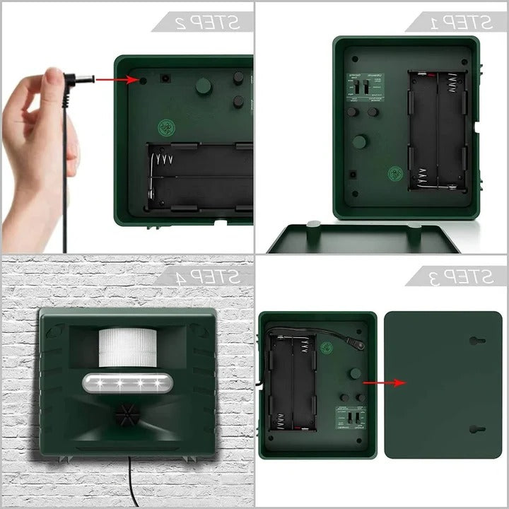 Eco-Friendly Ultrasonic Bird Deterrent for Outdoor Spaces