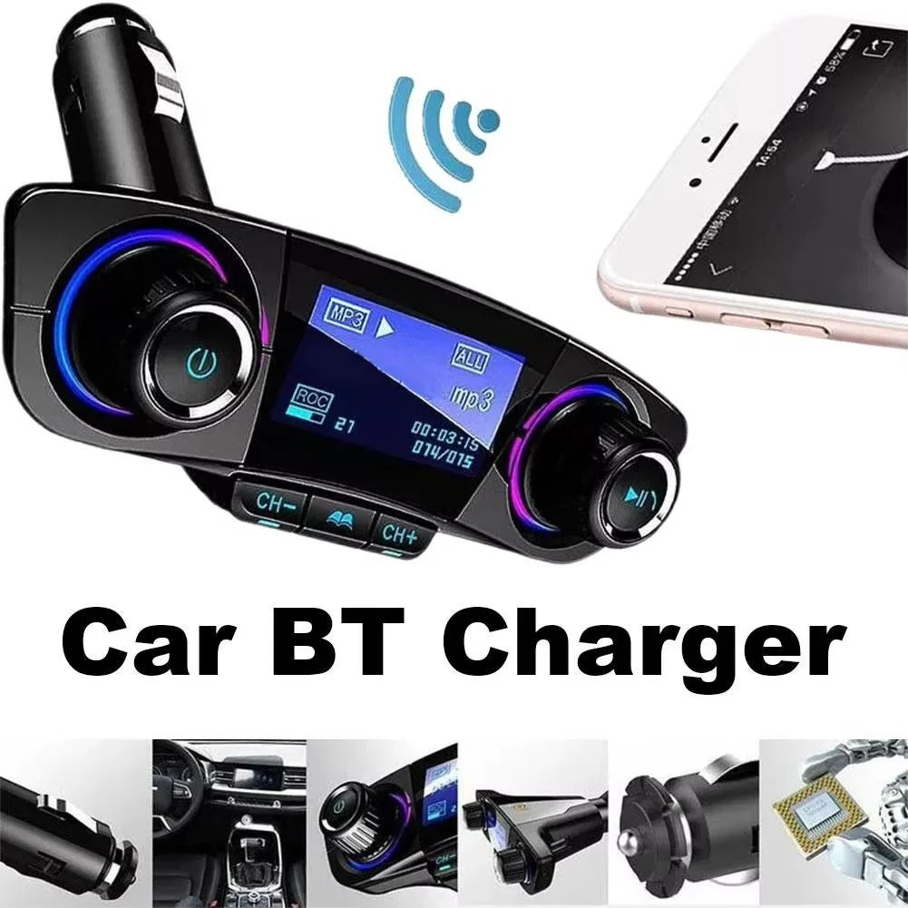 Smart Bluetooth Car Audio Transmitter with Dual USB Ports