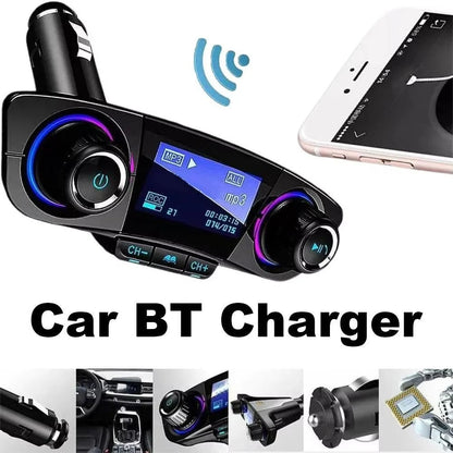 Smart Bluetooth Car Audio Transmitter with Dual USB Ports