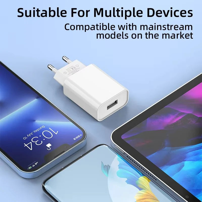 Rapid Charge 10W USB Wall Adapter for All Devices