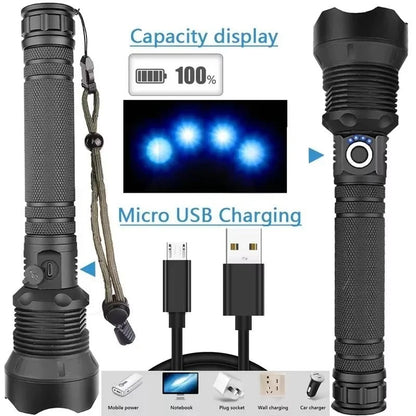 Versatile USB Rechargeable LED Torch with 5 Lighting Options