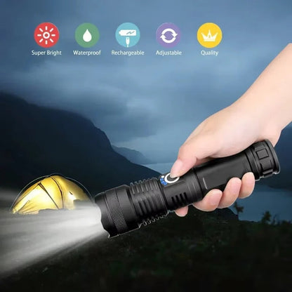 Versatile USB Rechargeable LED Torch with 5 Lighting Options