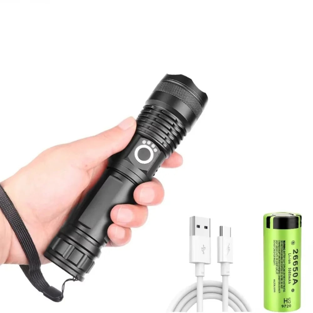 Versatile USB Rechargeable LED Torch with 5 Lighting Options
