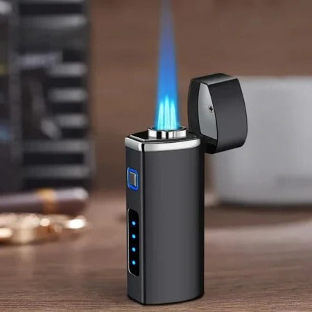 Rechargeable Metal Lighter with Triple Flame Technology