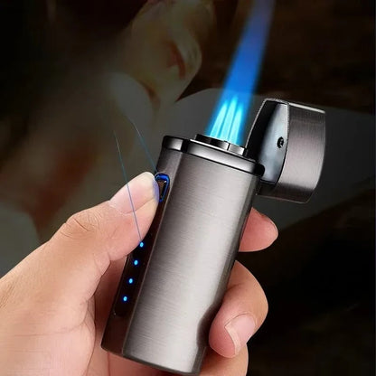 Rechargeable Metal Lighter with Triple Flame Technology