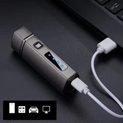 Rechargeable Metal Lighter with Triple Flame Technology