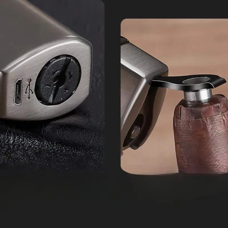 Rechargeable Metal Lighter with Triple Flame Technology